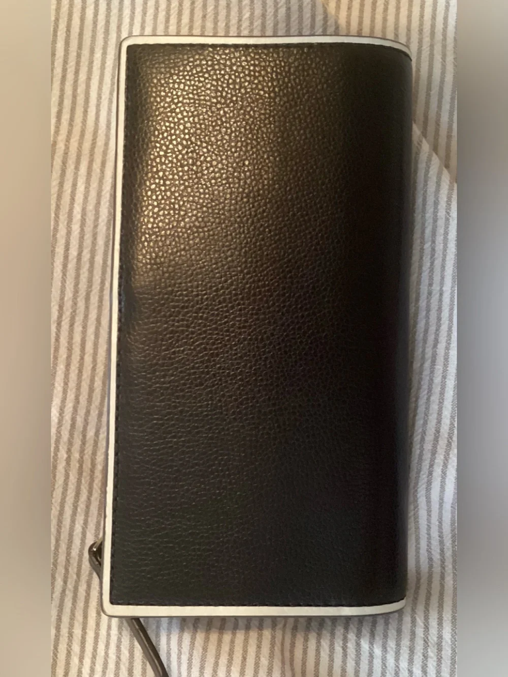 kate spade Black Wallet with White Trim and Gold Logo